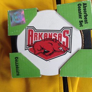 Arkansas logo collectible absorbent coaster set (4)